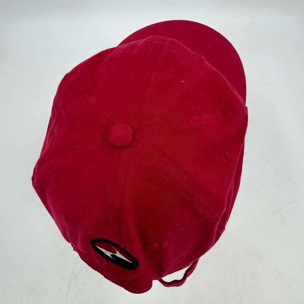 Vintage Nike Tiger Woods Y2K Hat Red Baseball‎ Cap Center Swoosh Logo Unisex